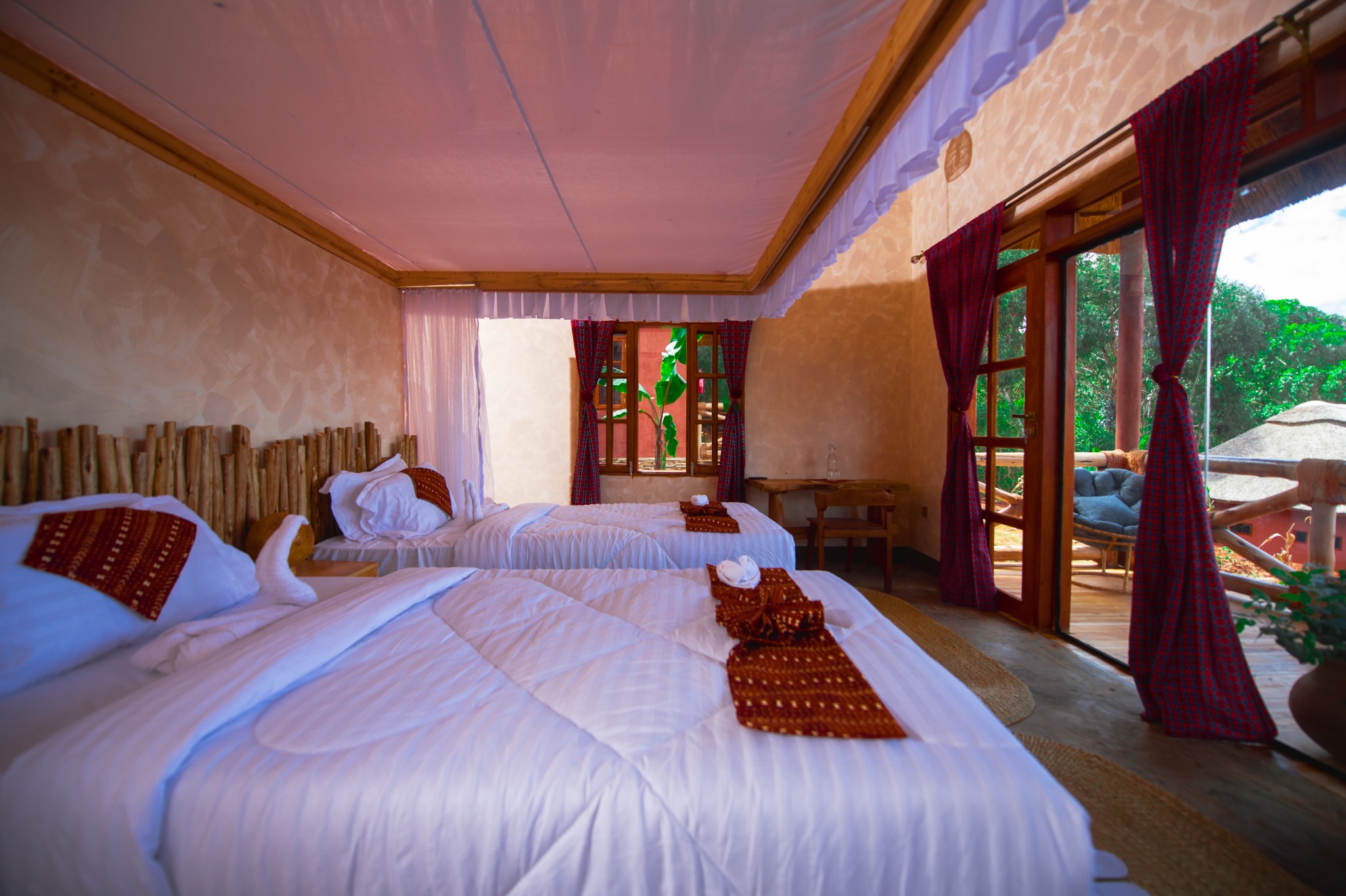 Warm interior of a Kutana suite